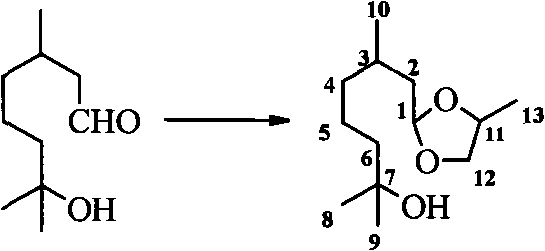 Hydroxycitronellal 1,2-propanediol acetal used as repellent