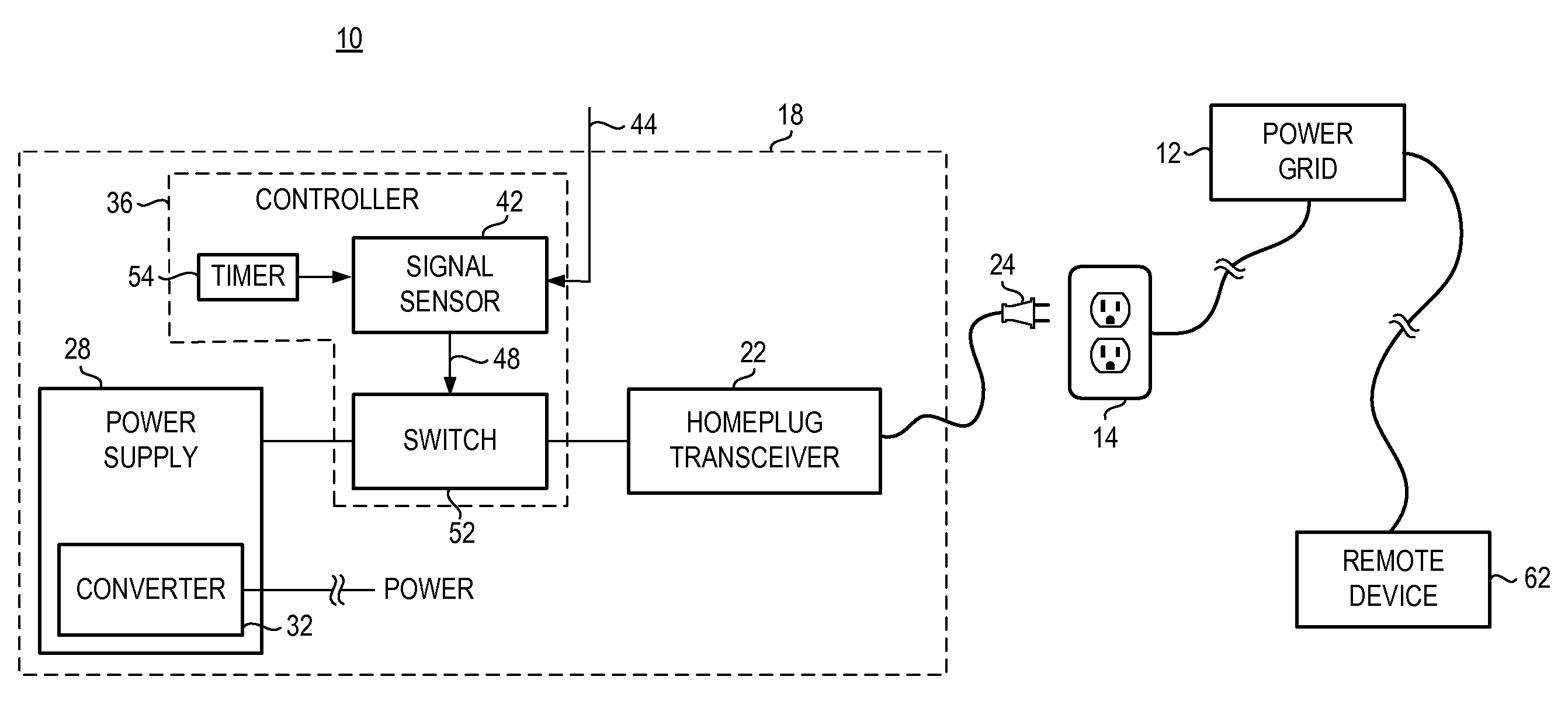 Apparatus and method for providing operative power to powerline-network device