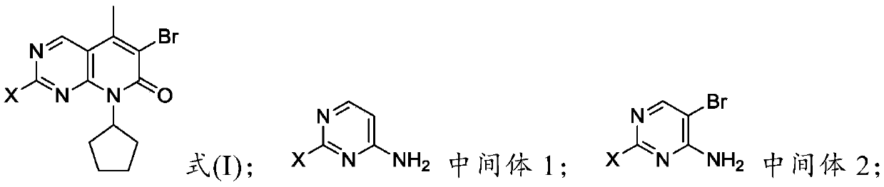 Preparation method of palbociclib parent nucleus structure compound