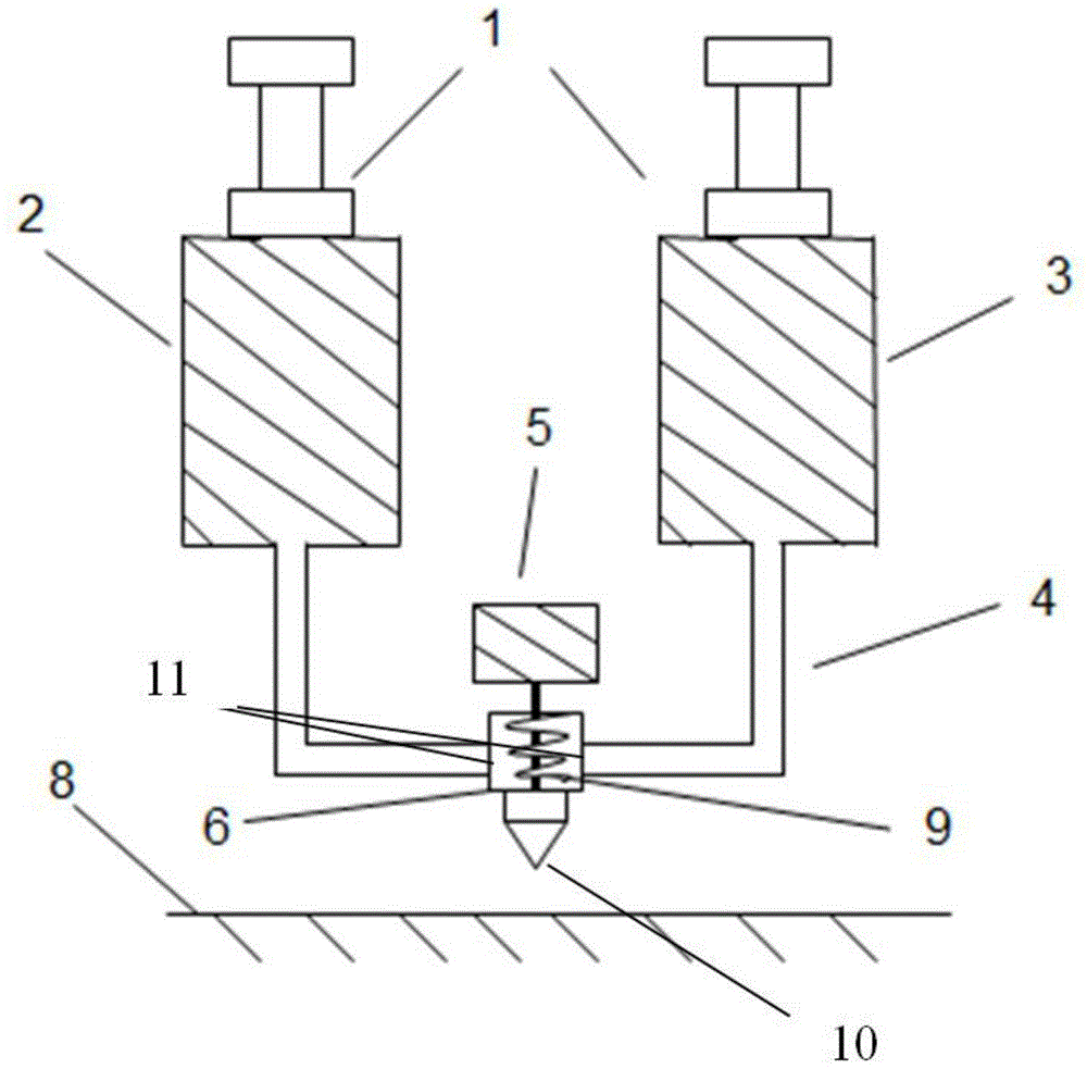 Method and device for forming a moldless material