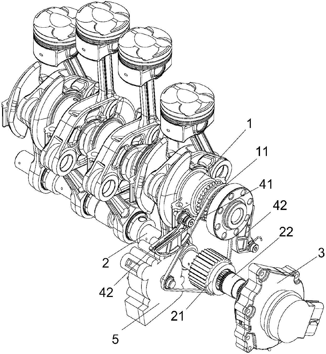 Eccentric shaft driving mechanism and variable compression ratio mechanism