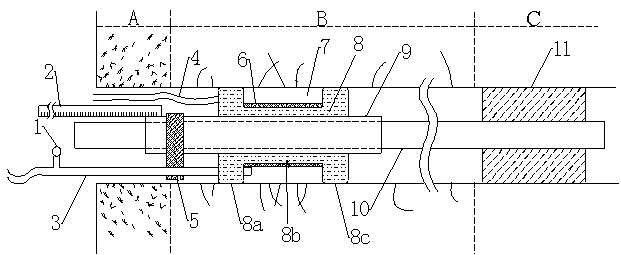 Detection and sealing integrated method and device for gas extraction drill hole