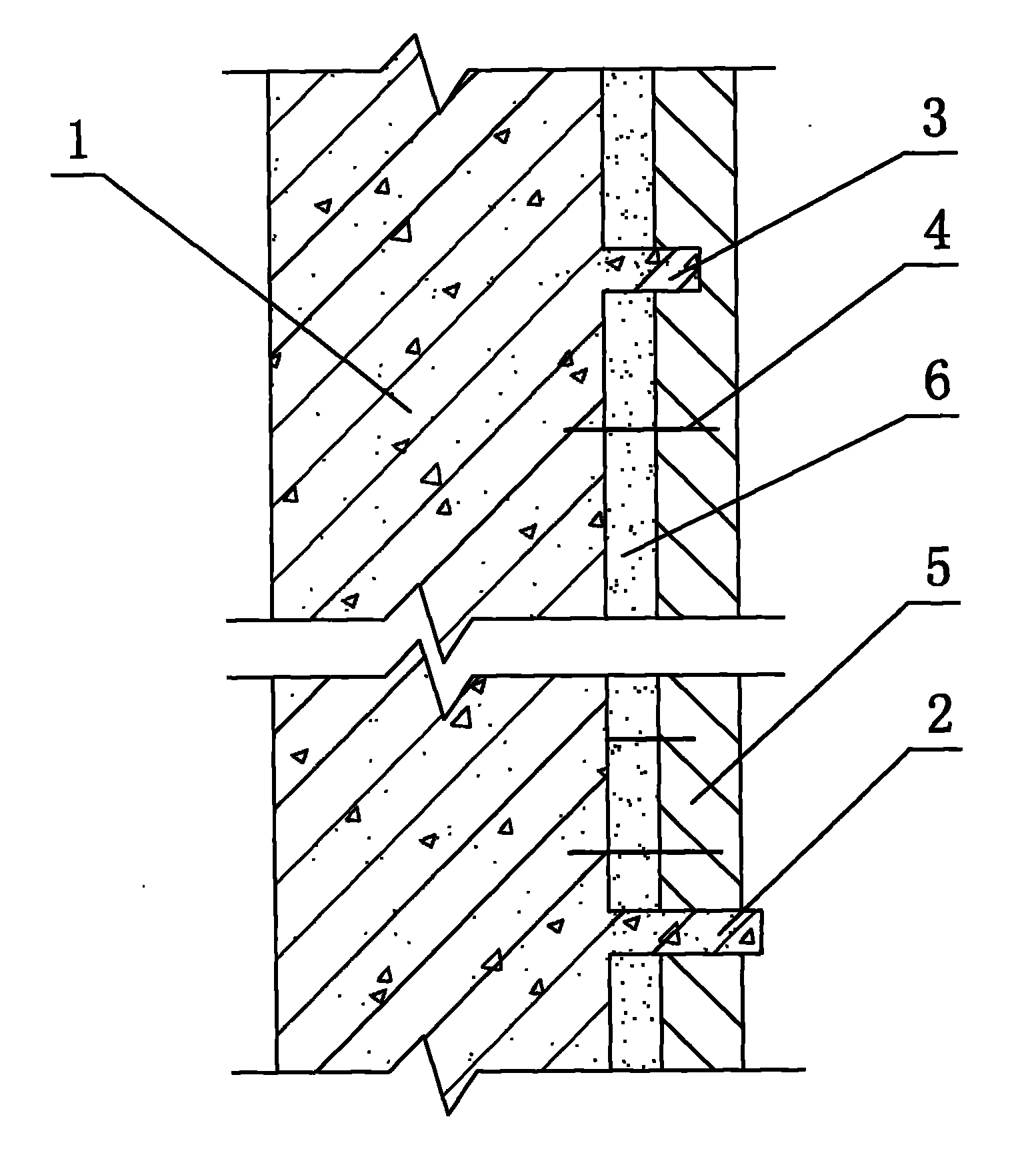 Large area archaizing tile wall construction method