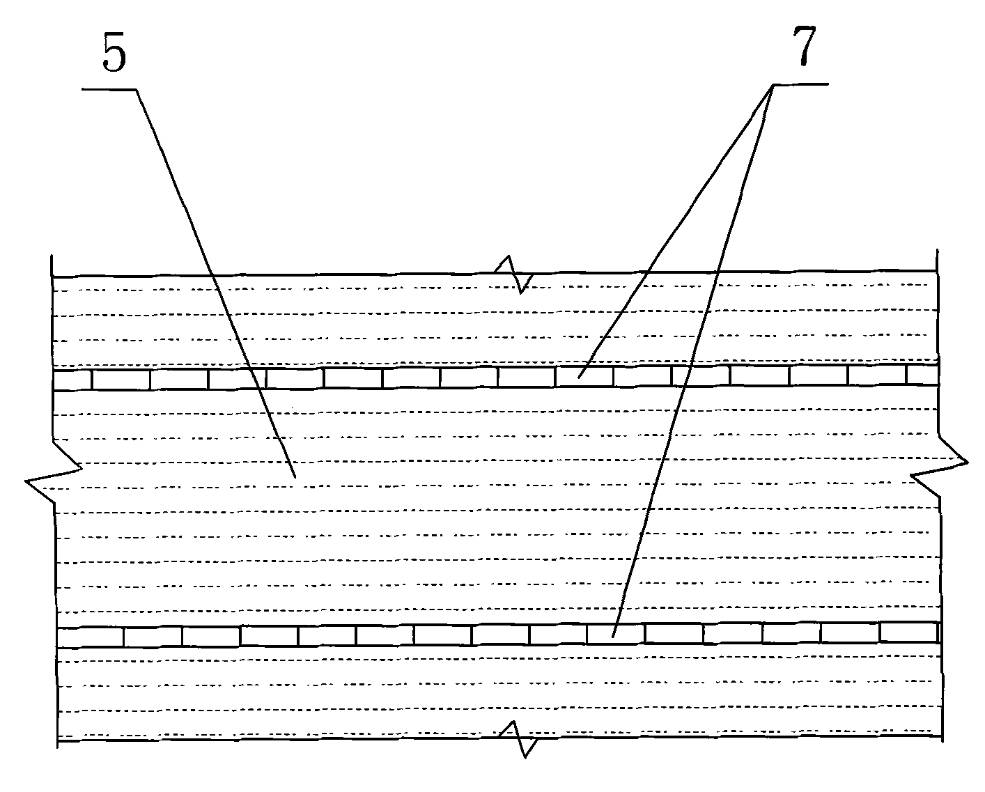 Large area archaizing tile wall construction method