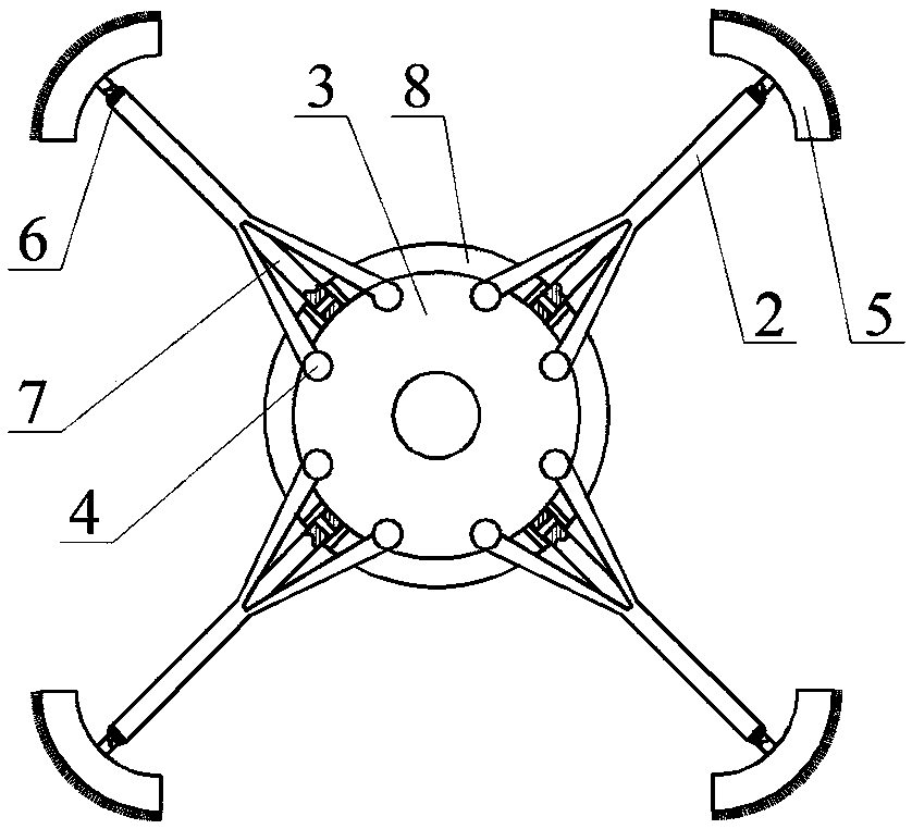 A variable-diameter pipeline cleaning device