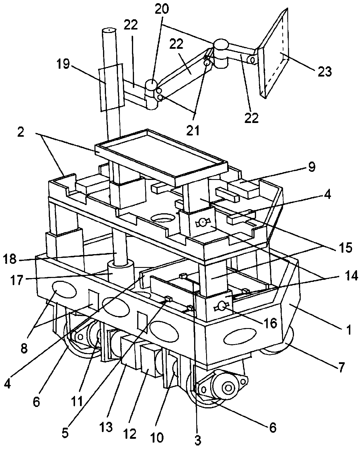 A wheeled service mobile robot platform and control system