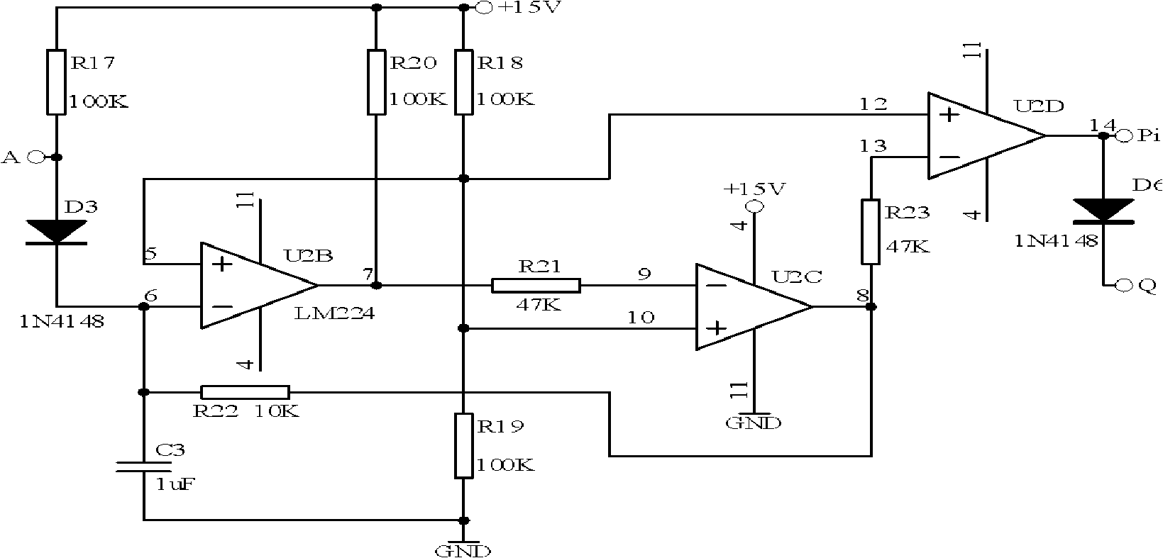Three-phase controllable silicon phase shift trigger pulse control circuit