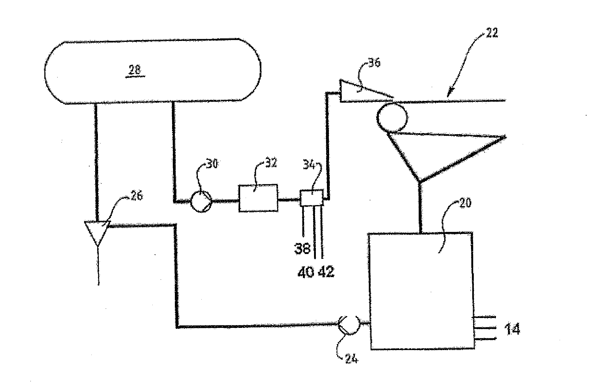 Method and apparatus for feeding chemicals into a process liquid flow