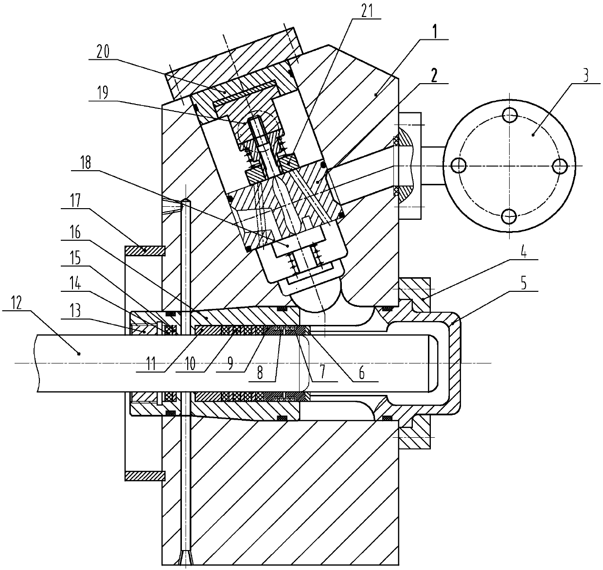 A hydraulic end assembly of a plunger pump with a conical surface positioning sealing box body