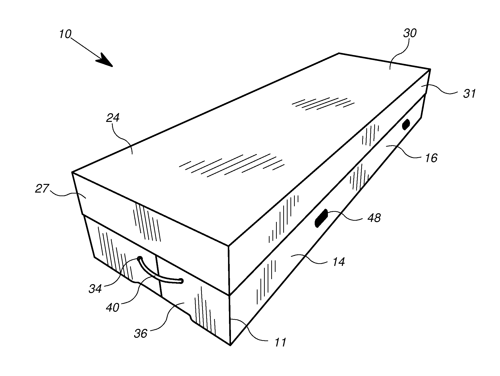 Lightweight casket having foldable features