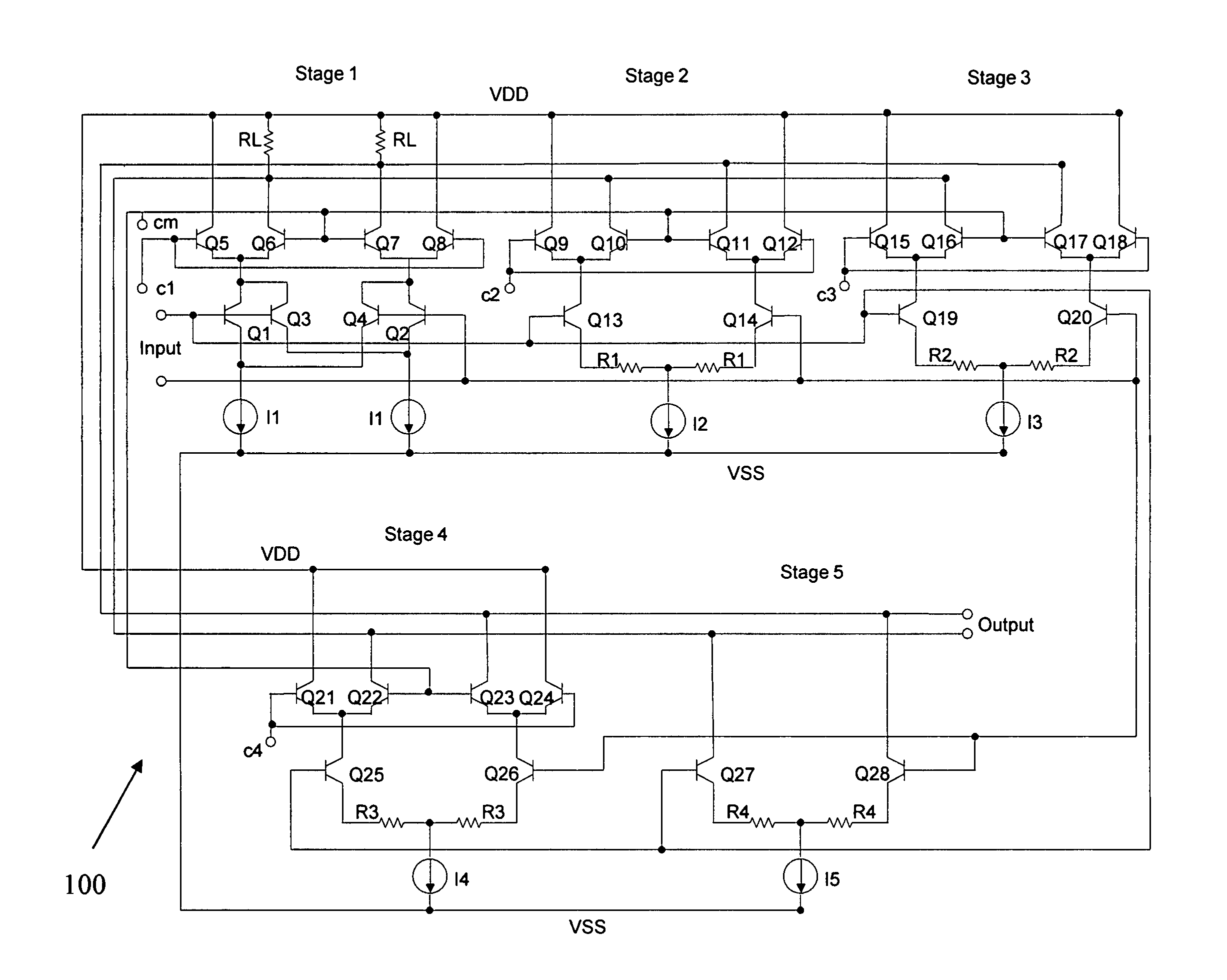 High performance variable gain amplifier, method of use and design structure