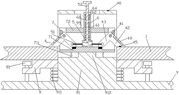 Work-piece installing and locating structure with indicating function