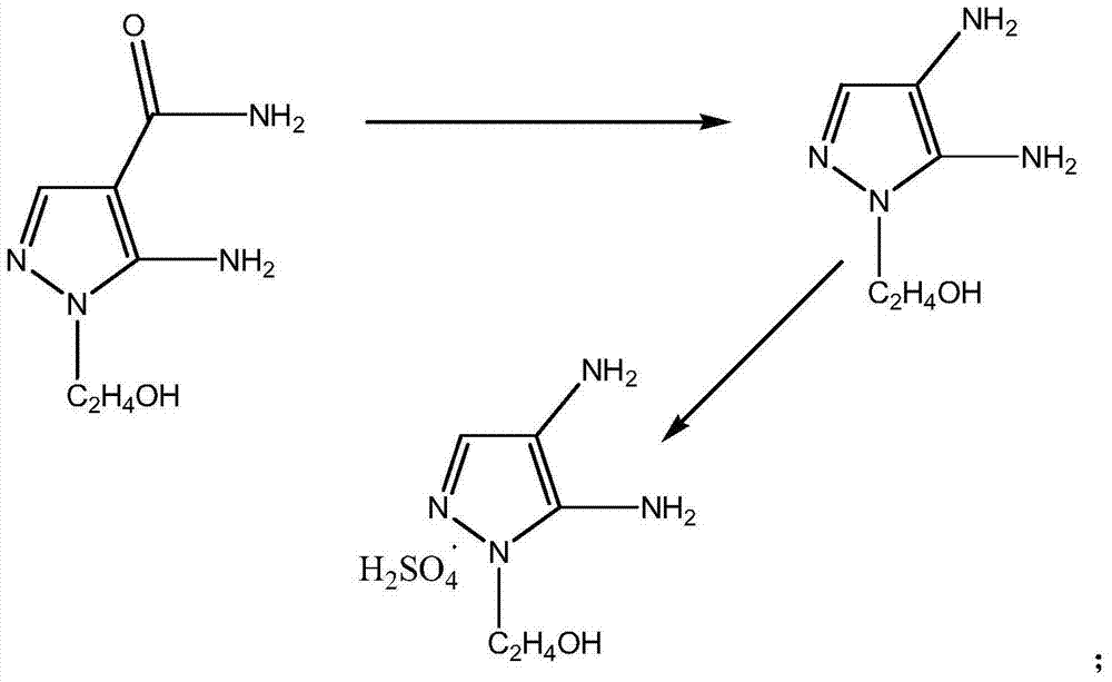 A kind of preparation method of 4,5-diamino-1-(2-hydroxyethyl)pyrazole sulfate