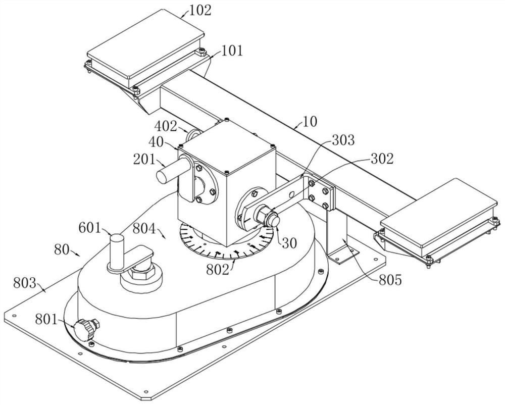 Antenna rotating and lodging mechanism for shelter