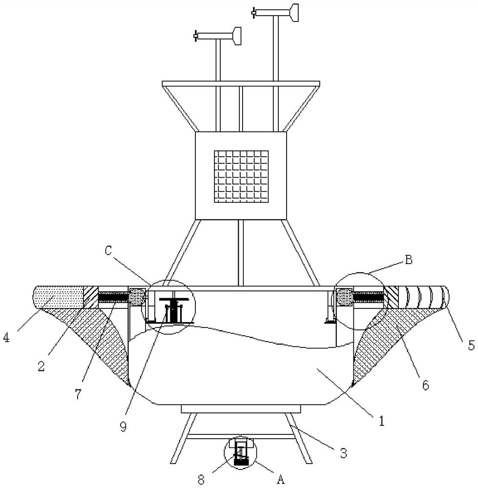 Marine anti-collision anchor buoy