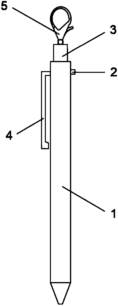 Portable pressing pen for preventing mistaken pressing