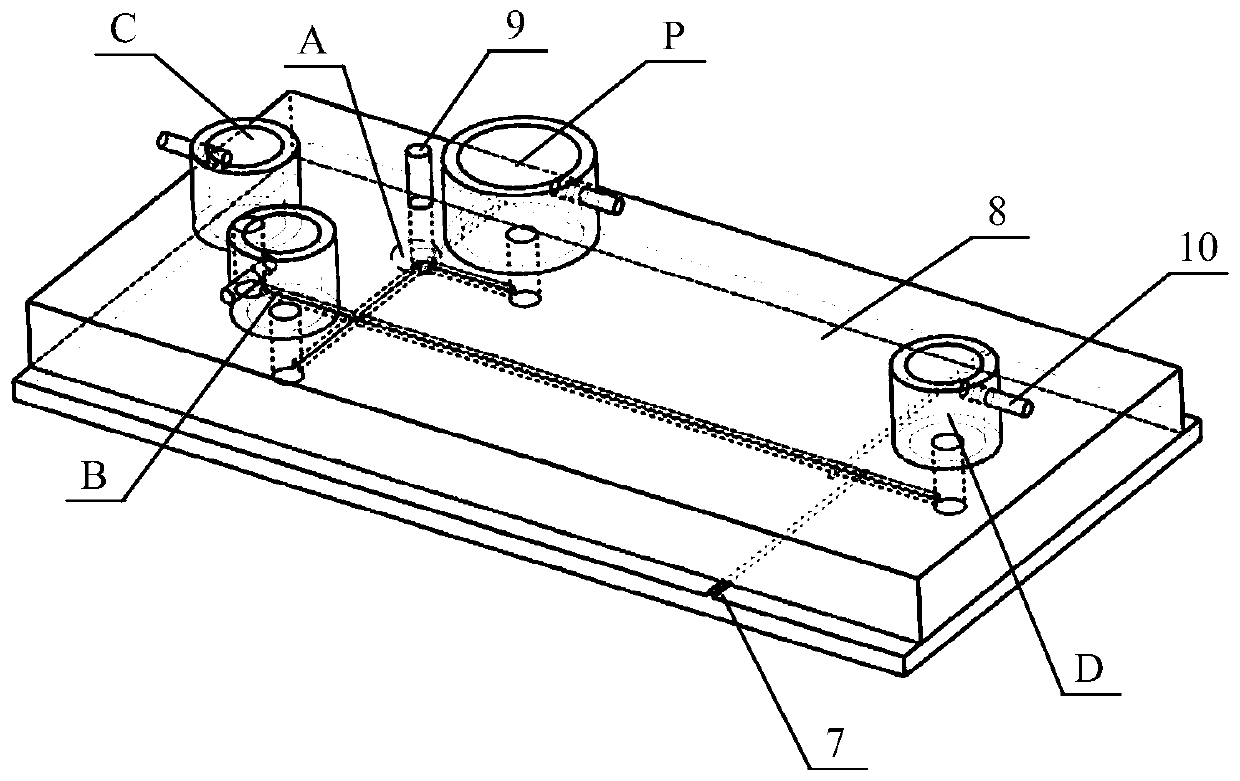 Micro-electrophoresis chip and method for online concentration and detection of charged small particles