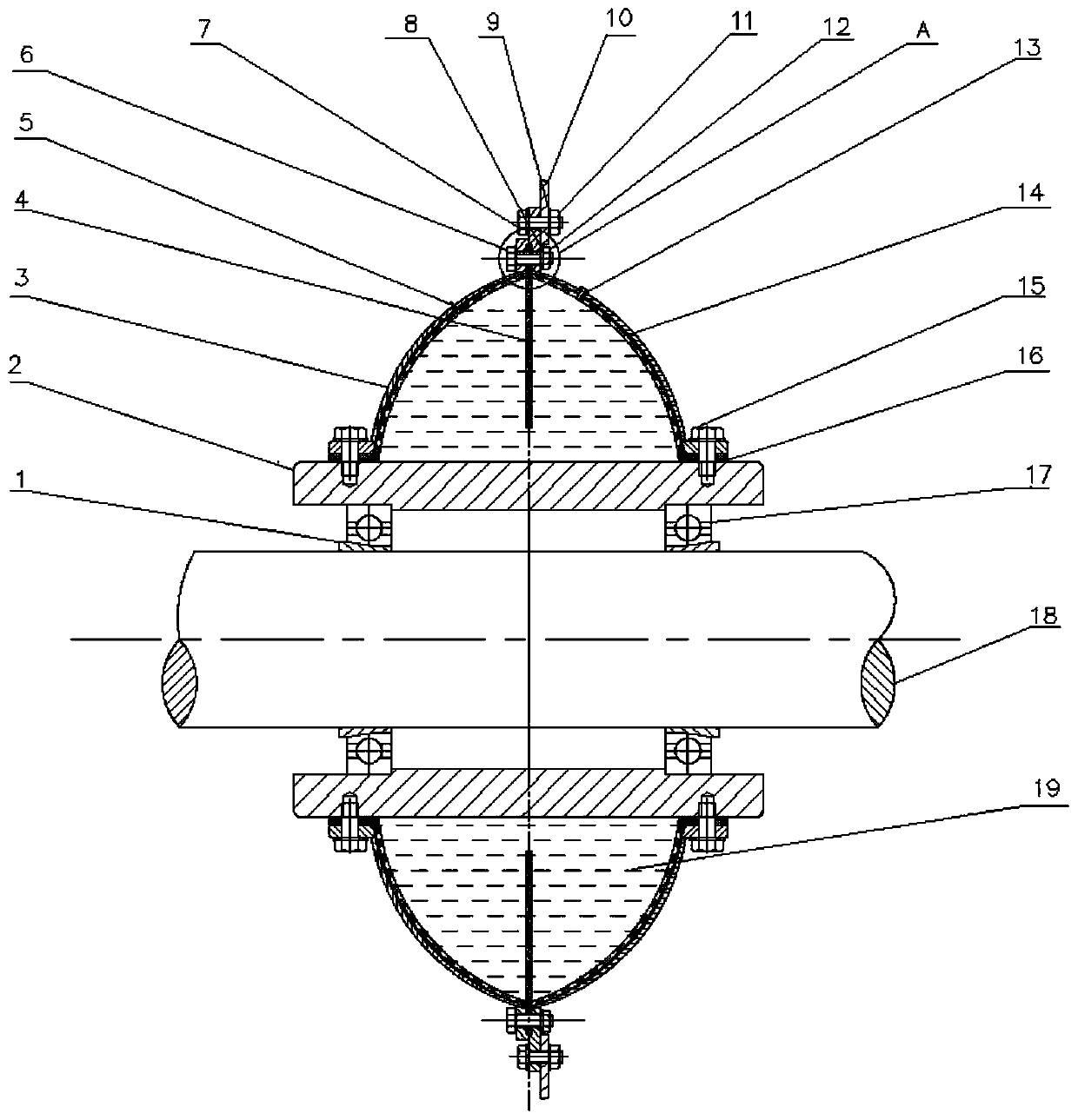 A vibration damping device and vibration damping method for ship shafting