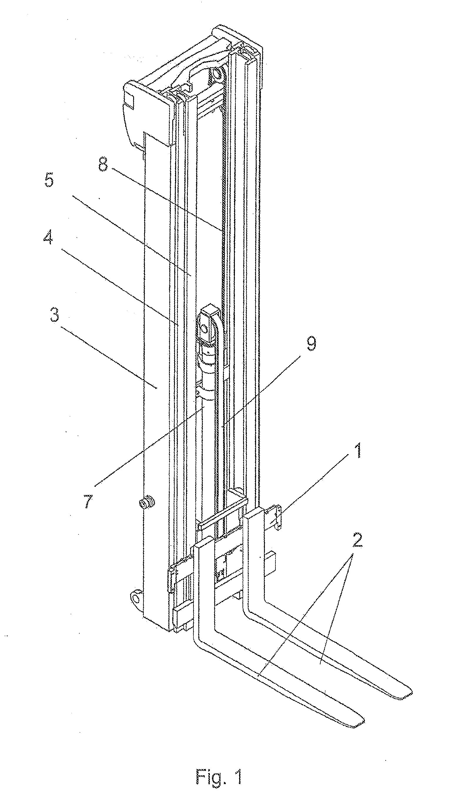 Lifting assembly for a lift truck, and lift truck