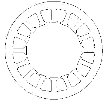 Stator punching of single-phase capacitor-run motor