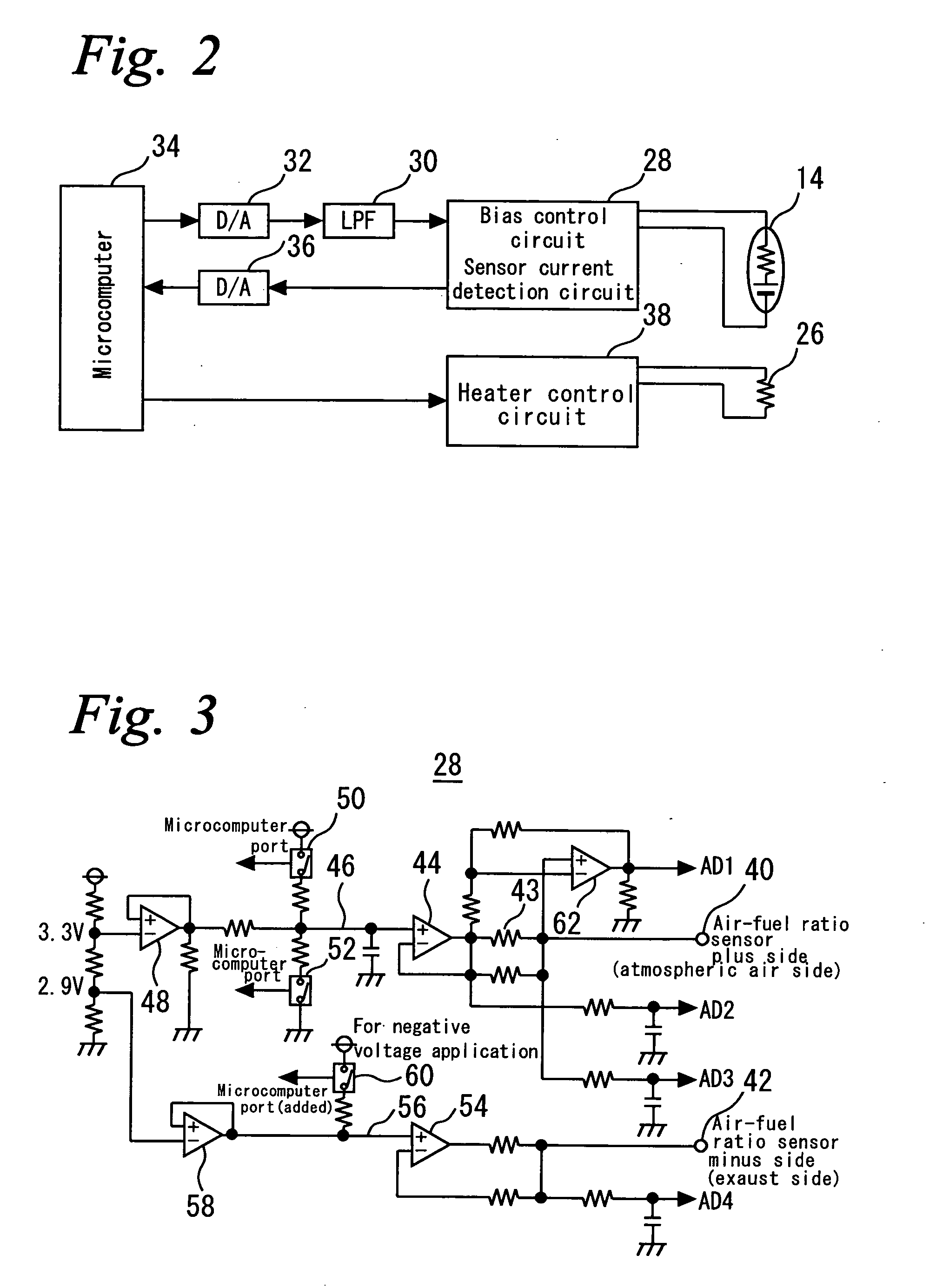 Control device for exhaust gas sensor of internal-combustion engine