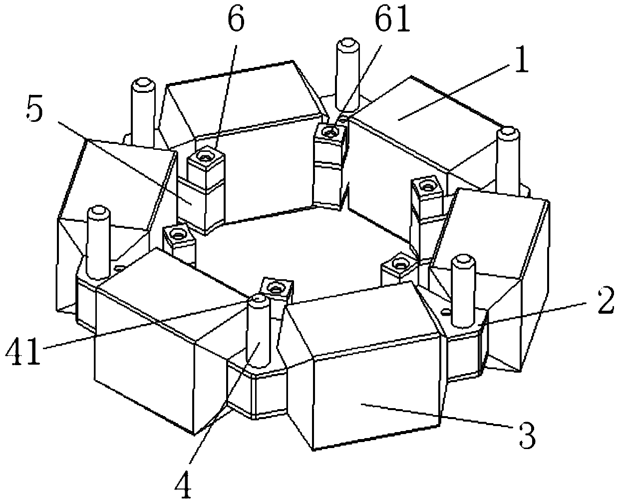 Electromagnetic stirring casting device convenient to adjust