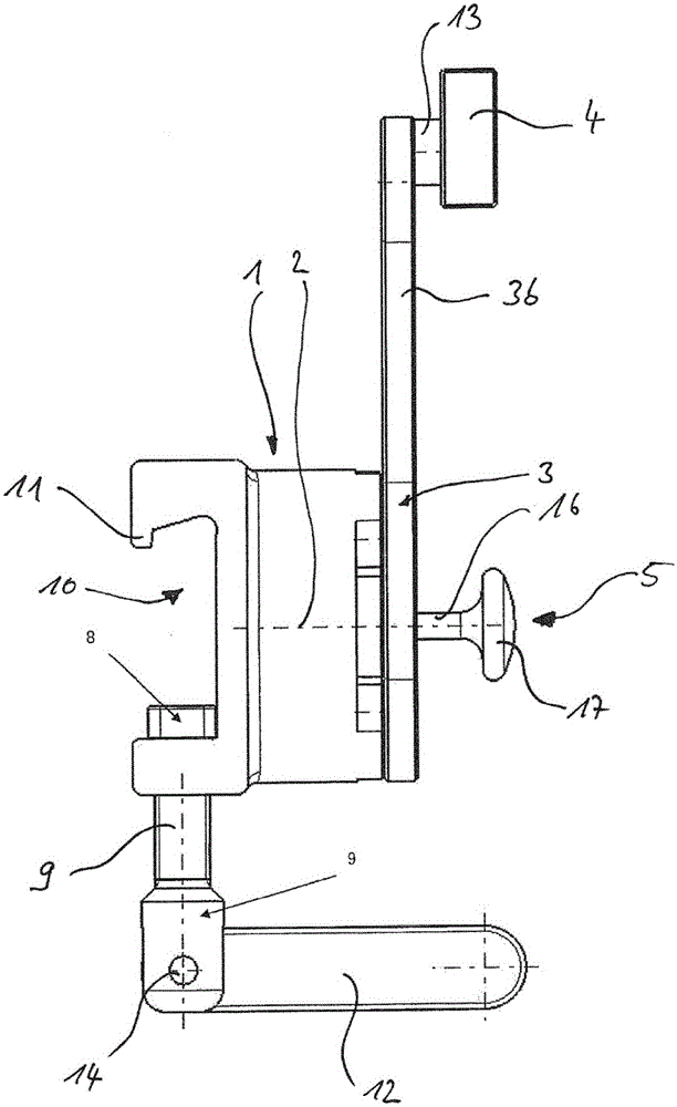 Adapter device for an operating table