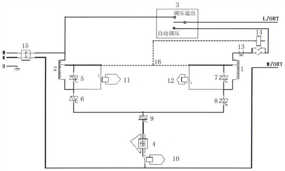 UPS bypass voltage regulating system