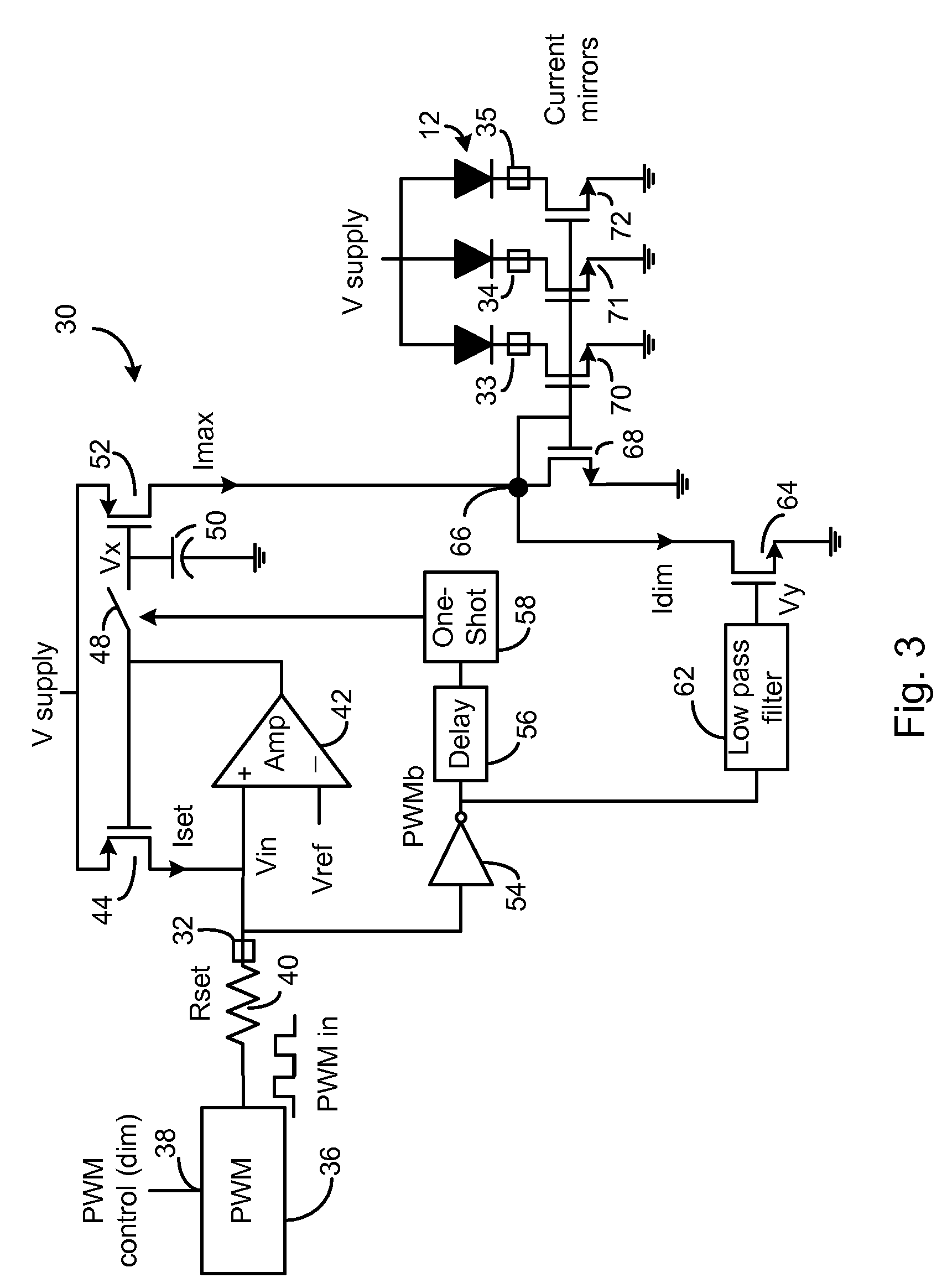LED Controller IC Using Only One Pin to Dim and Set a Maximum LED Current