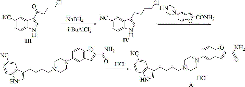 Preparation method of 3-(4-chlorobutyl)-5-cyanoindole