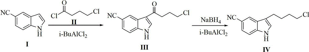 Preparation method of 3-(4-chlorobutyl)-5-cyanoindole