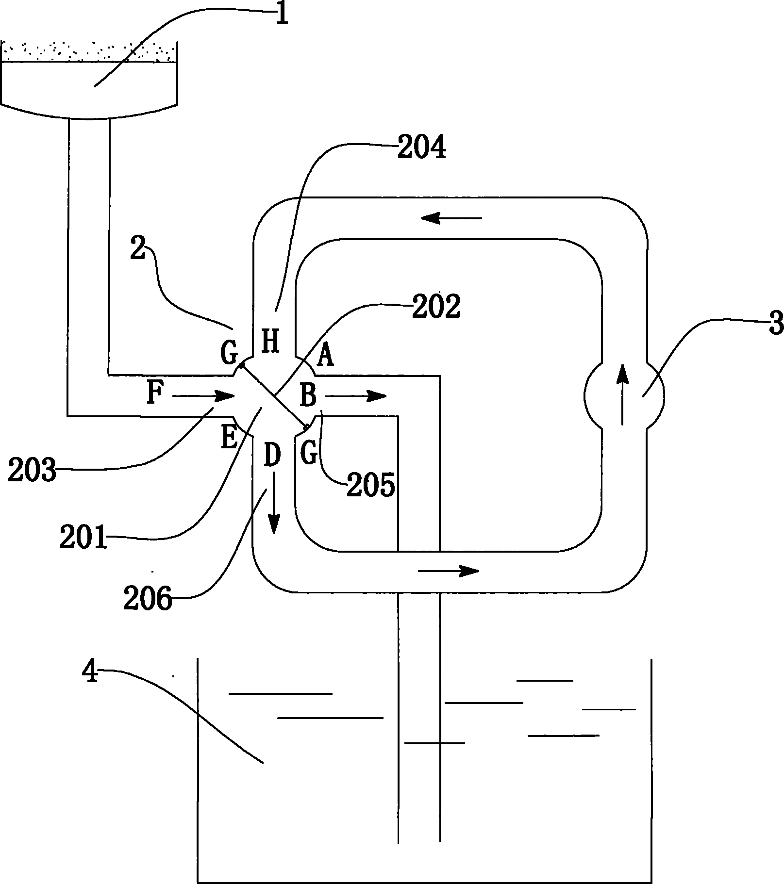 Filter system containing backflushing device