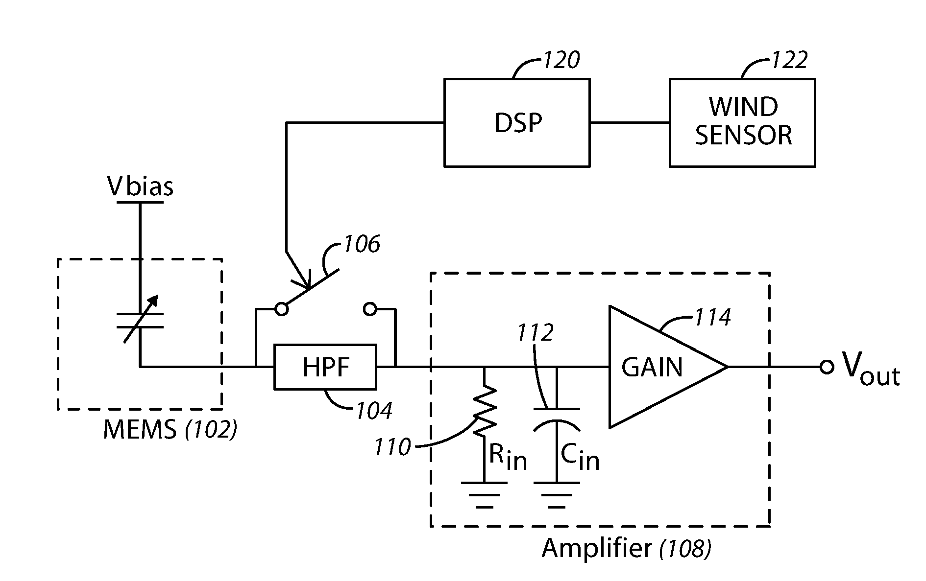 Microphone With Electronic Noise Filter