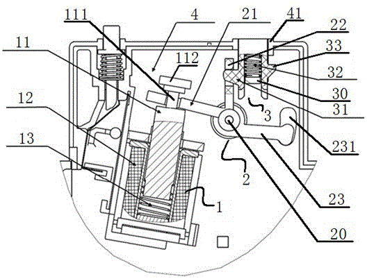 An action mechanism of a leakage protection module