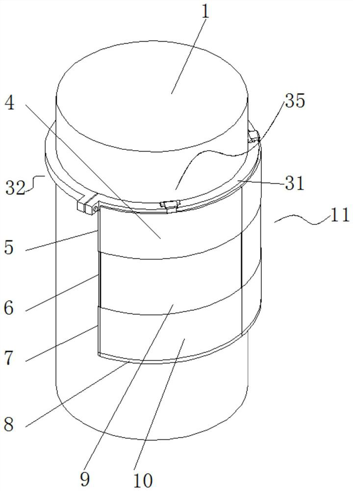 Protective cover capable of prolonging rubber outlet time of natural rubber bark cutting