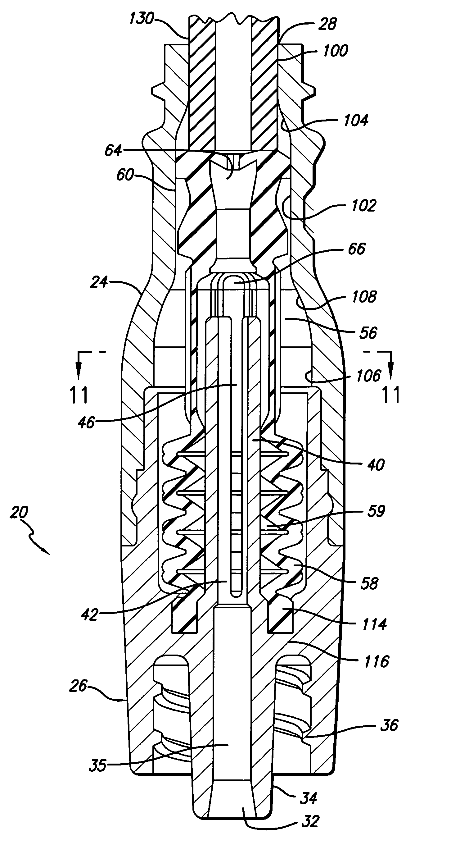 Needle free medical connector with expanded valve mechanism and method of fluid flow control