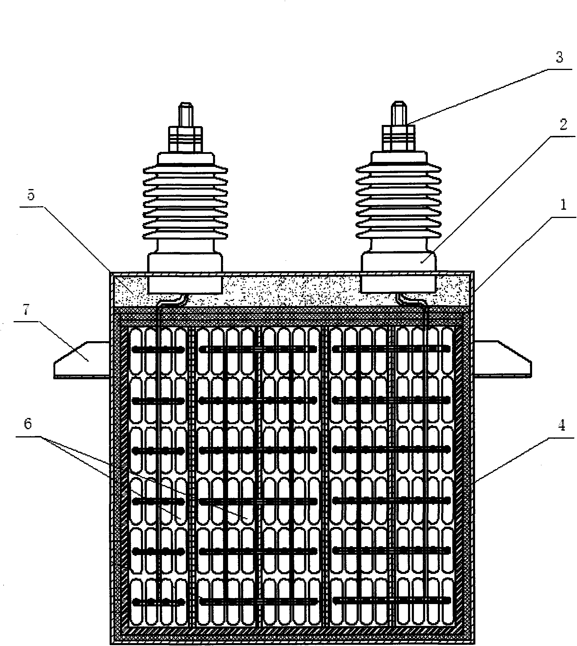 Portable cable fault detection high-voltage capacitor