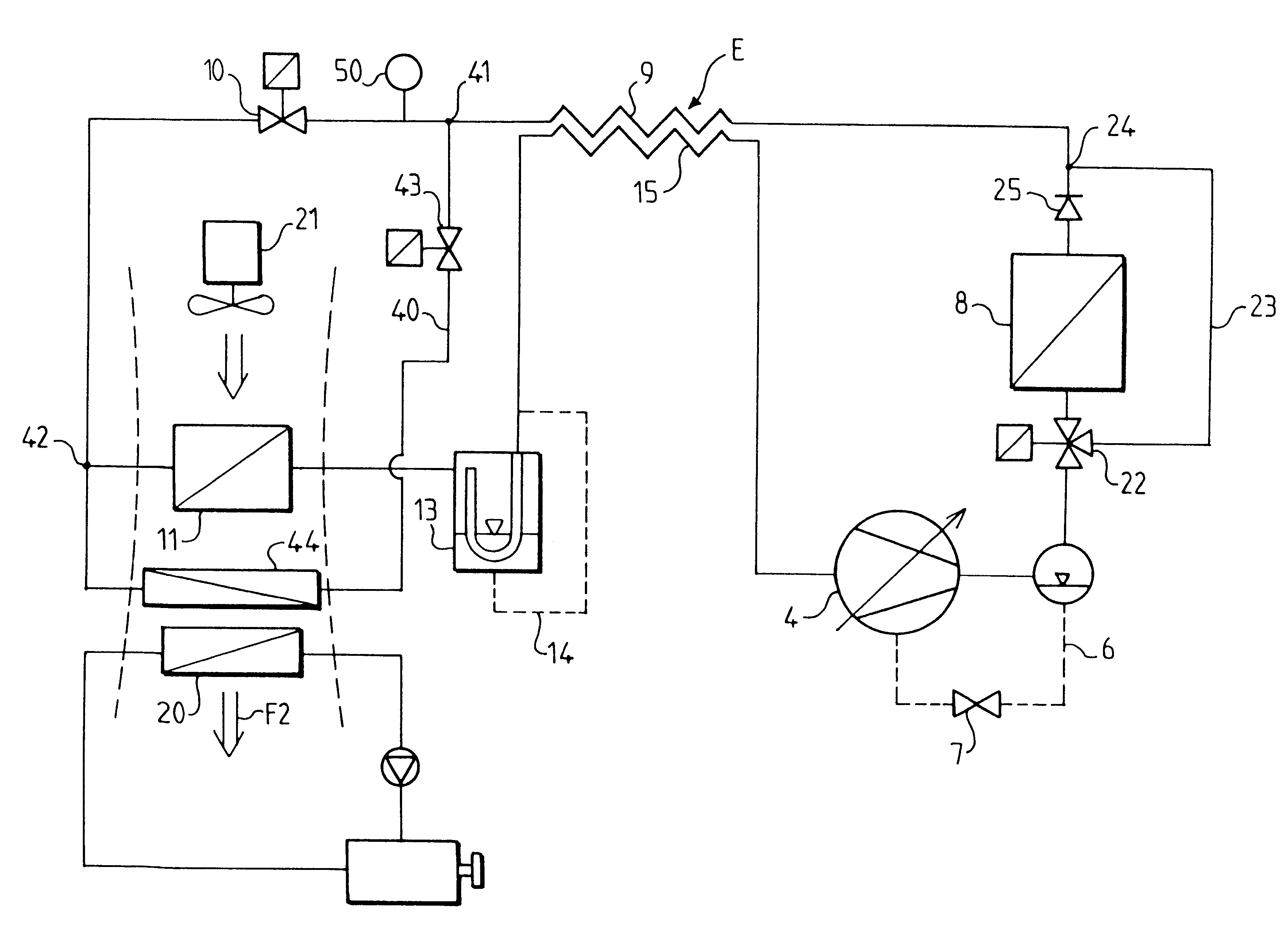 Air conditioning circuit using a refrigerant fluid in the supercritical state, in particular for a vehicle
