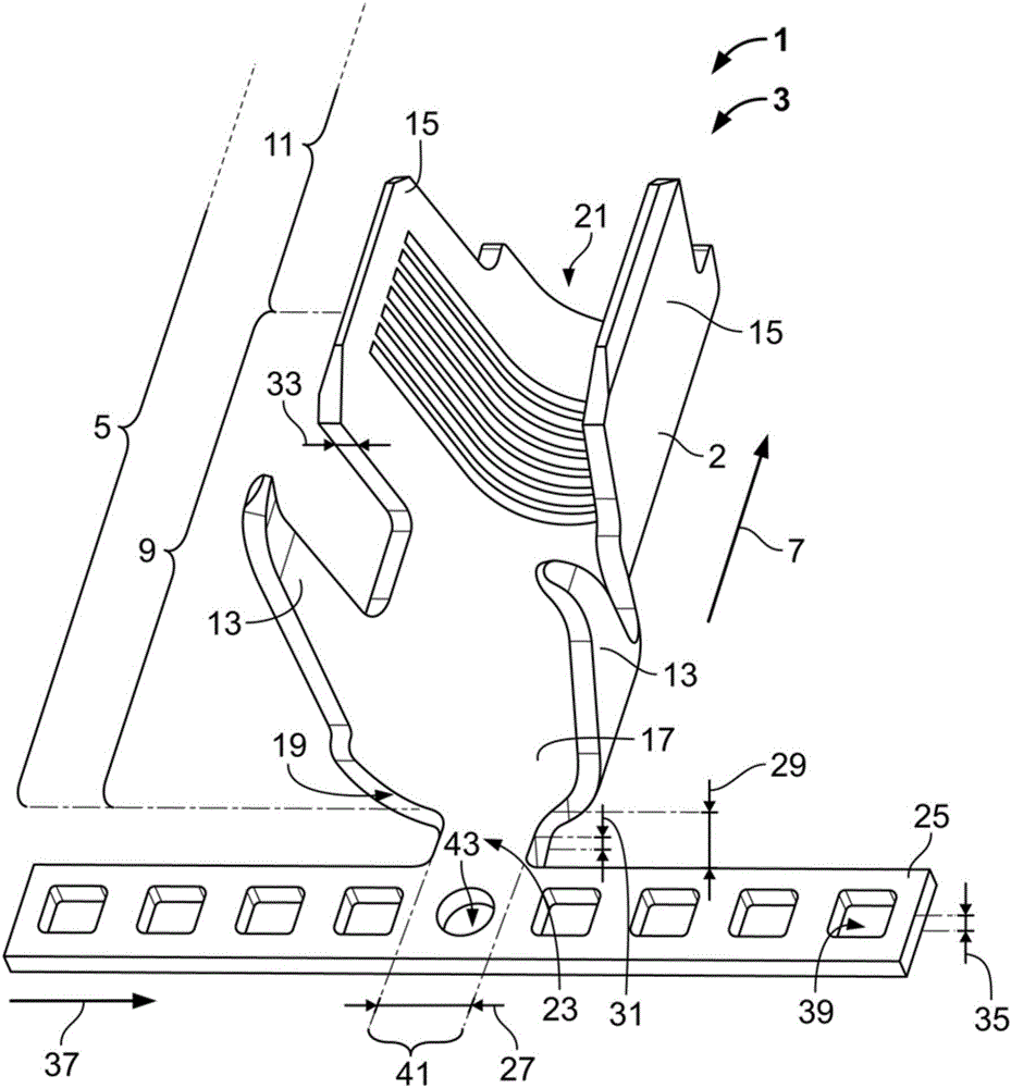 Sheet metal part with improved connection tab geometry