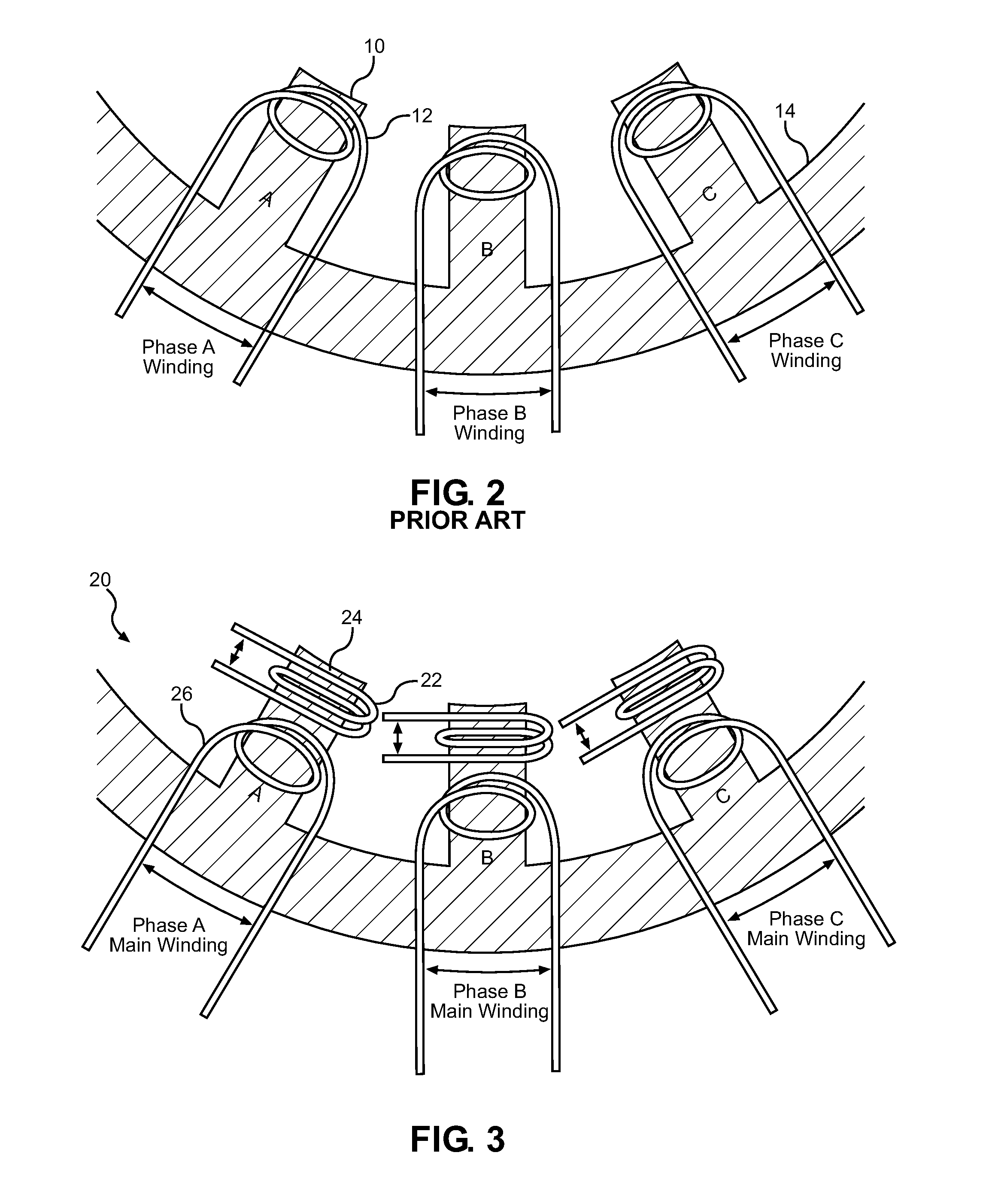 System and method for determining rotor shaft position of high voltage pm ac synchronous machines using auxiliary windings