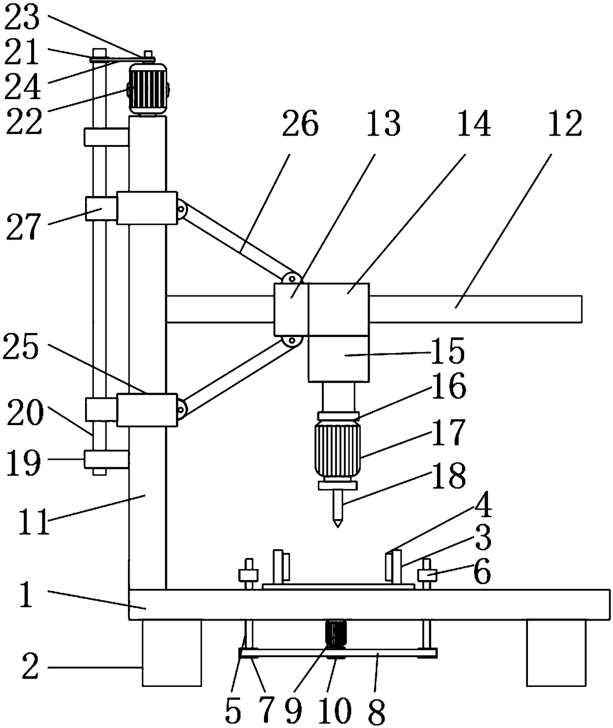 Perforating device for diesel engine component