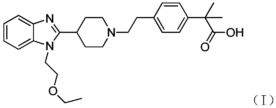 Preparation method of bilastine intermediate