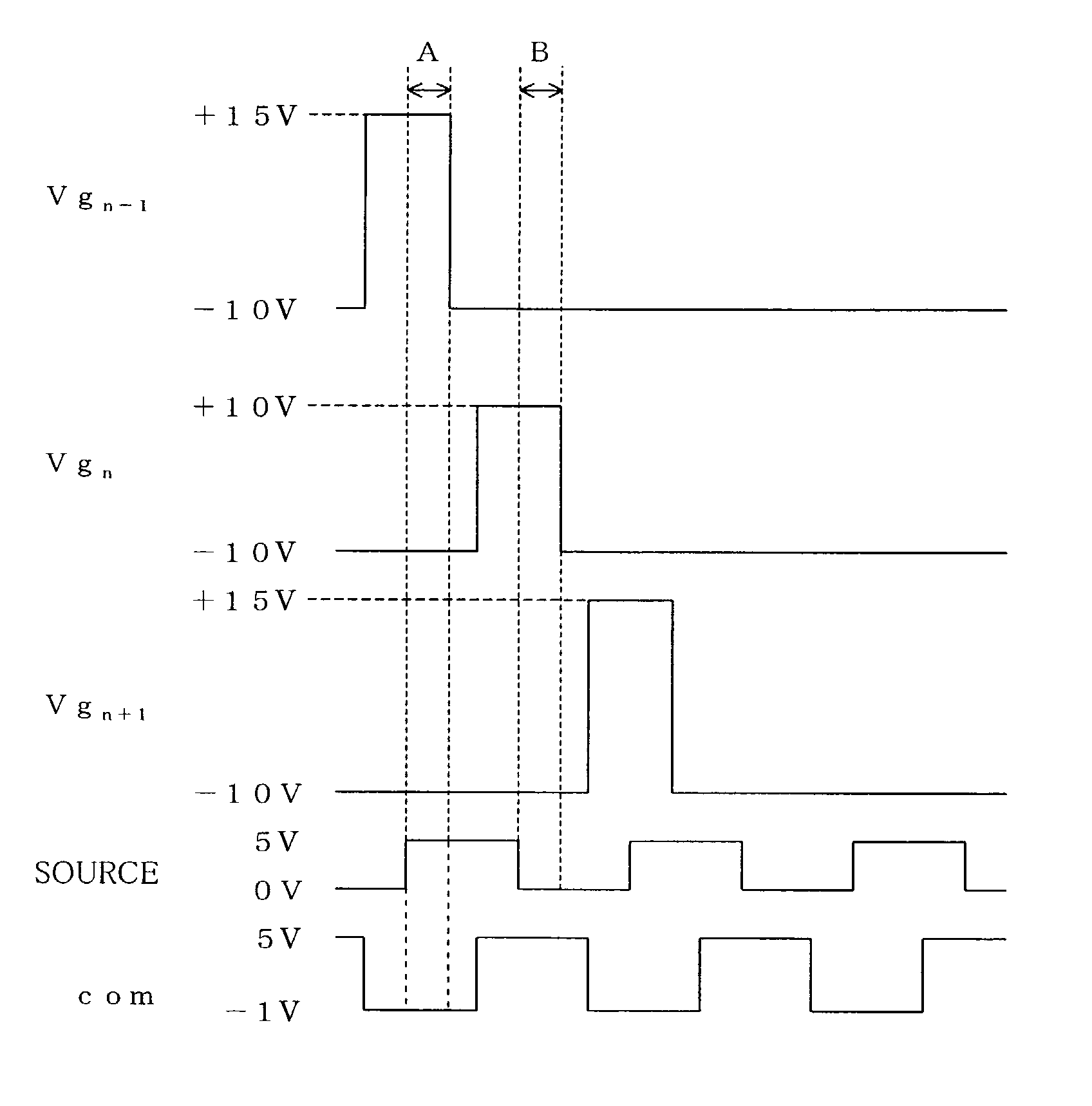Method of driving image display, driving device for image display, and image display