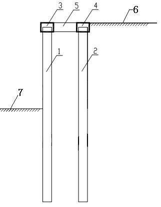 Combined bracing structure for foundation pit and construction method thereof