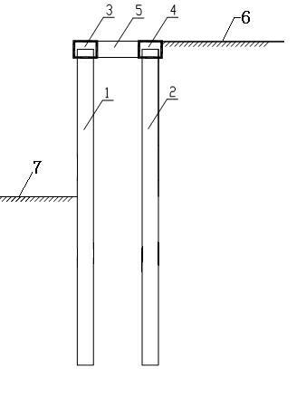 Combined bracing structure for foundation pit and construction method thereof