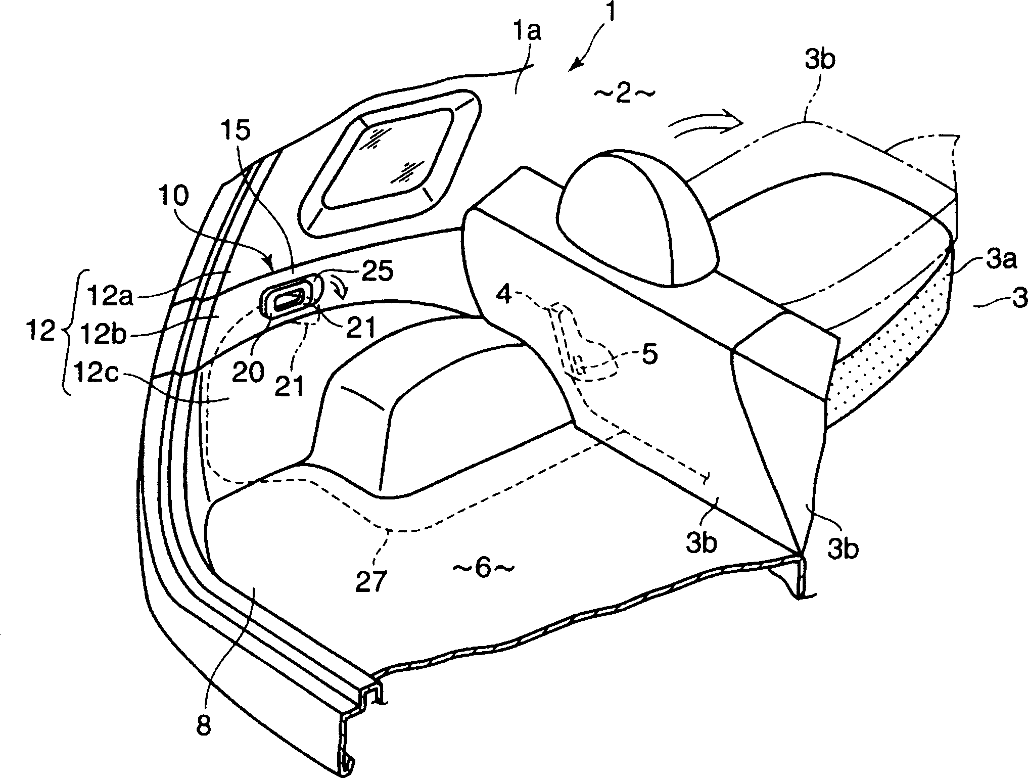 Handle arrangement for release of chair