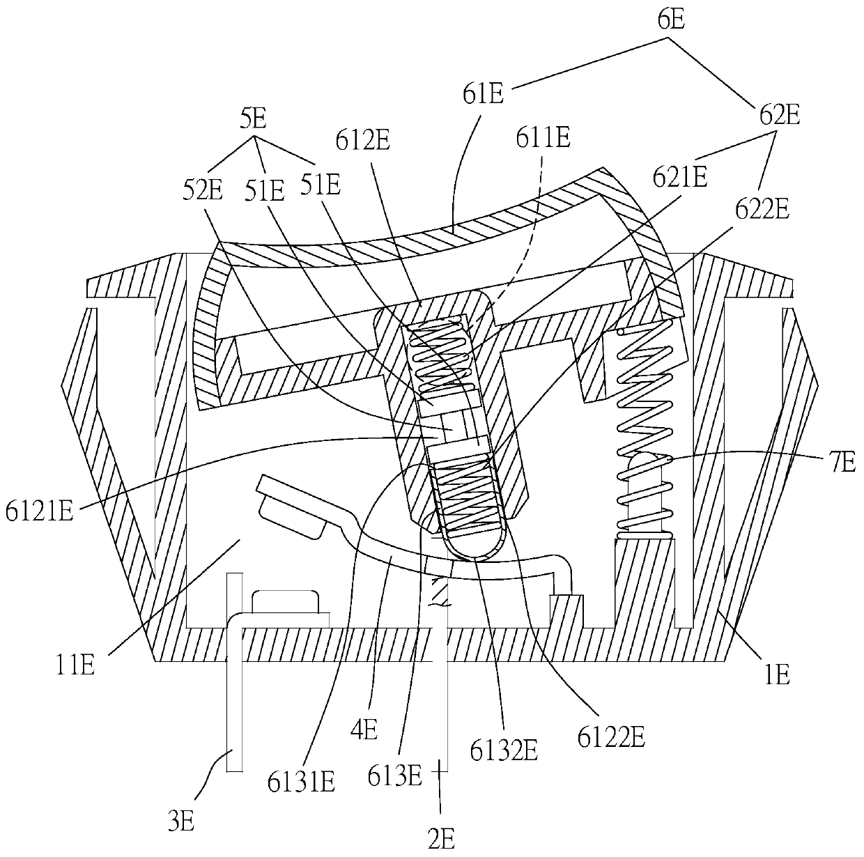 Heat destructive disconnecting switch and socket with such switch