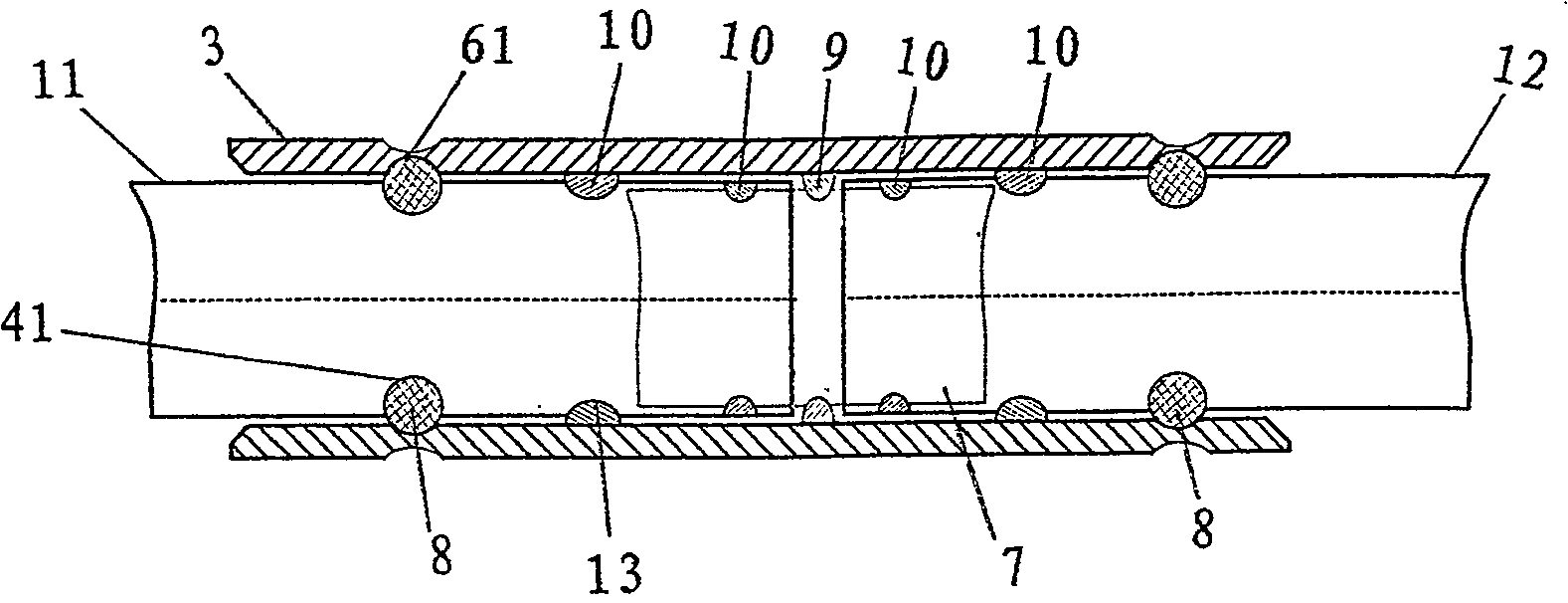 Tube jointing structure with locking bar