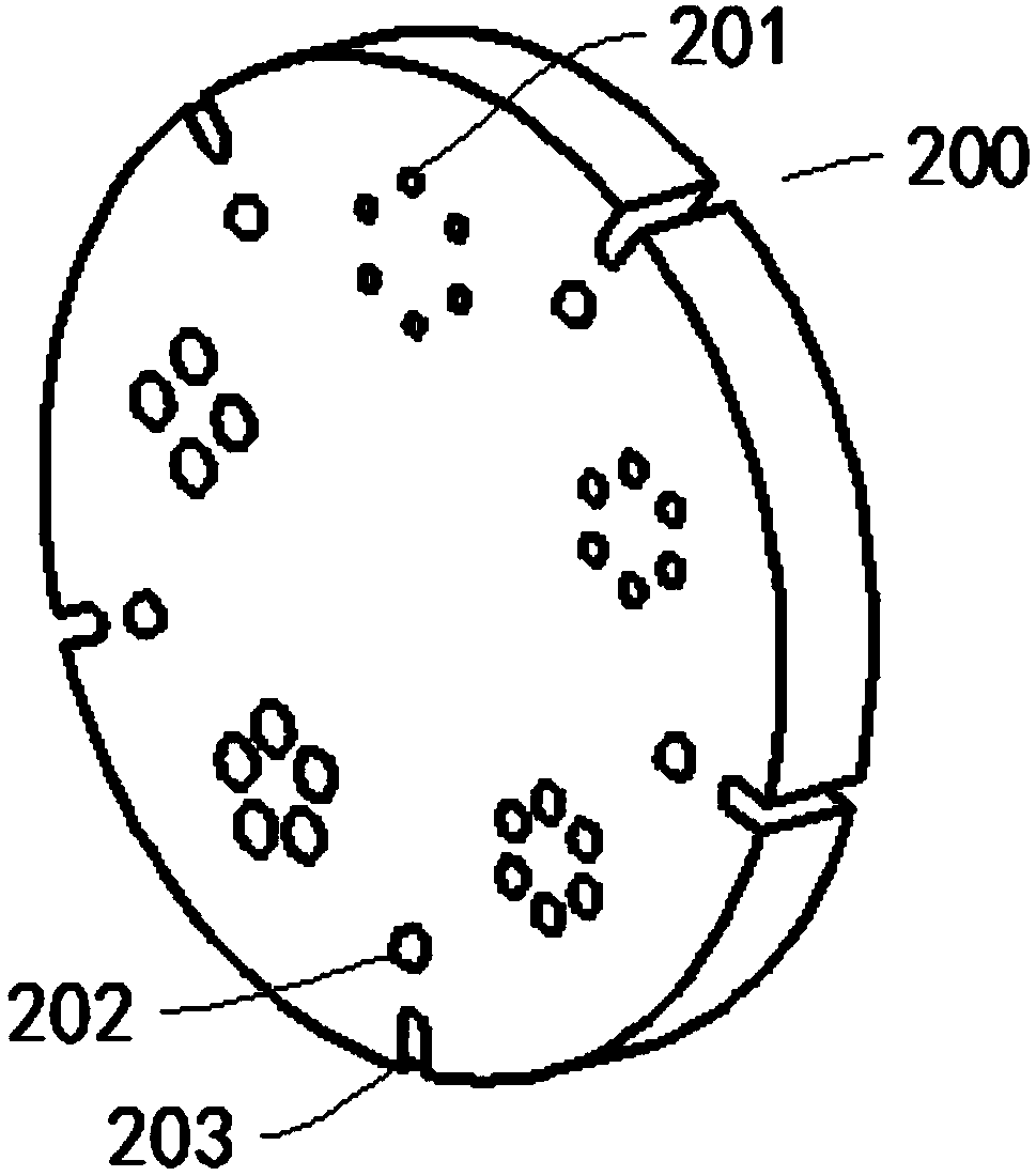 Carbon molecular sieve strip extrusion device with rotating type perforated plate