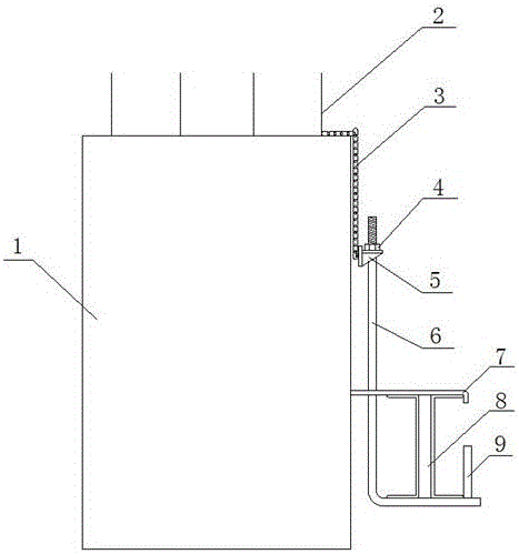 Fine-adjustment support for support beam of bottom formwork of pile cap